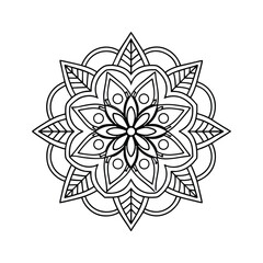 black and white mandala
