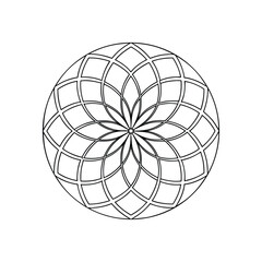 black and white mandala