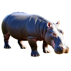 Fototapeta premium hippo isolated on transparent background