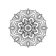 black and white mandala