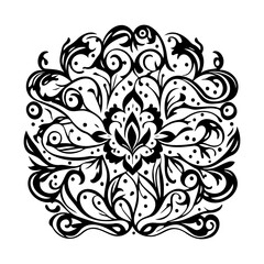 Intricate Floral Mandala Decorative Vector Art