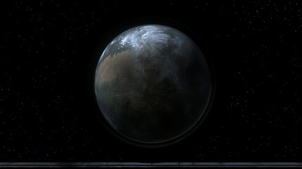 Naklejka premium Earth-like planet in space