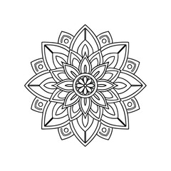 black and white mandala