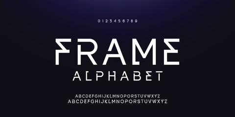 Creative modern technology alphabet fonts. Abstract typography urban sport, techno , fashion, digital, future creative logo font. vector illustration