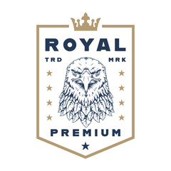 Unique emblem featuring an eagle and crown design