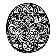 Abstract Graphic Design: Circular Black and White