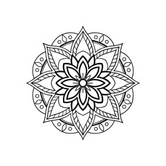 black and white mandala