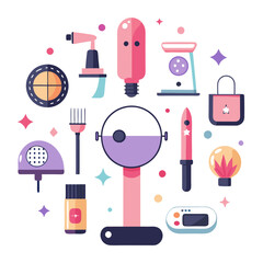 Various abstract beauty and skin care elements design