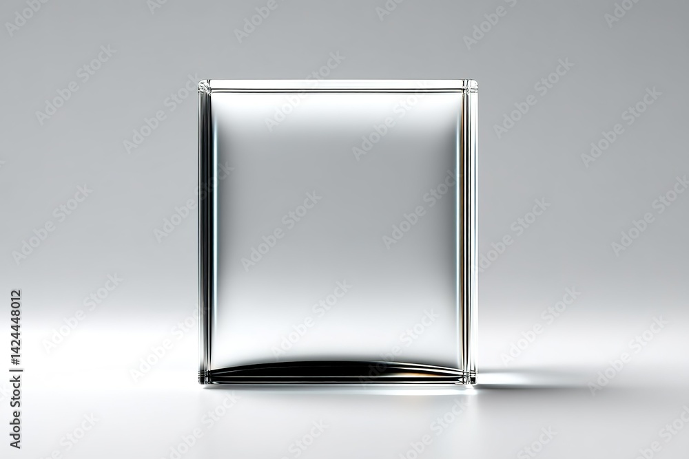 Aufkleber reflective metallic object on a smooth surface under soft lighting