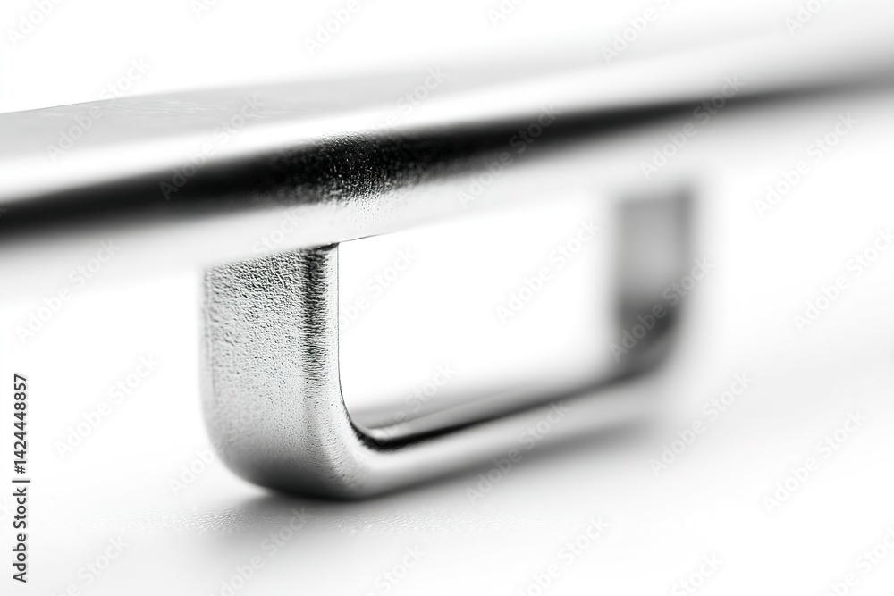 Poster close-up view of a metallic object highlighting its texture and shape