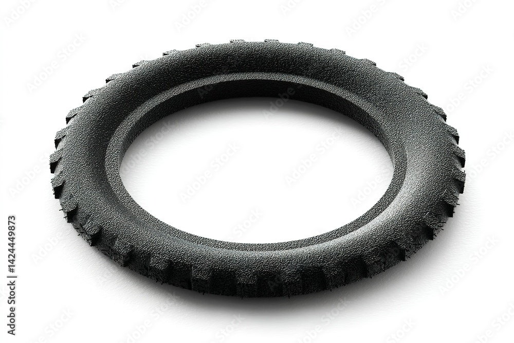 Aufkleber circular black tire with textured surface designed for rugged terrain use and durability in various 