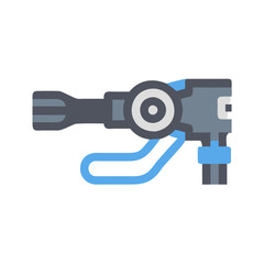 Blue and Gray Garden Hose Spray Nozzle Illustration