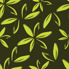 Vintage Floral patterns seamless background border embroidery ethnic batik retro. Flower motifs paisley batik. Blue silhouette watercolour flowers ikat design hand drawn. Vector illustration