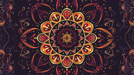 Vector colorful Mandala background 