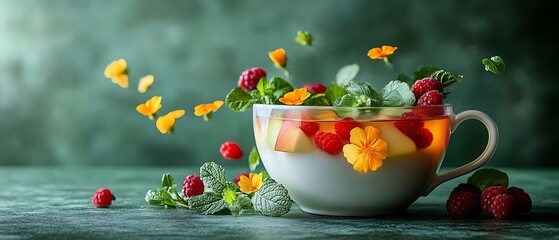 Refreshing Tea Cup Display