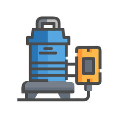 Submersible Sump Pump with Float Switch Icon Design