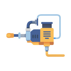 Vector illustration of an industrial electric water pump