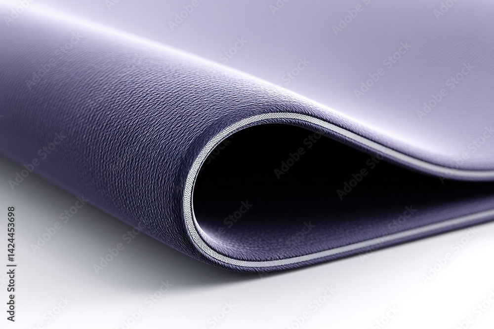 Poster flexible purple material showcasing smooth texture and elegant curve in close-up view