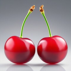 two red cherries