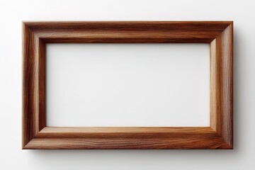 Fototapeta premium Elegant wooden frame showcasing craftsmanship and design suitable for art display or interior decor in any space