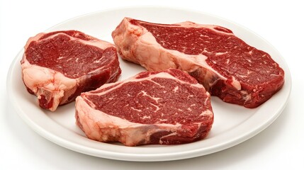 Obraz premium Dry steak texture seen under natural light, fully cooked meat.