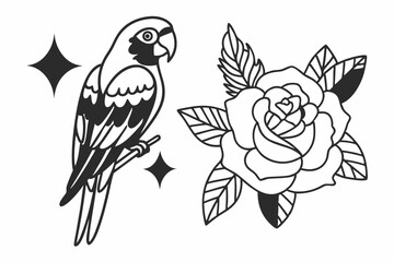 vector illustration of a bird