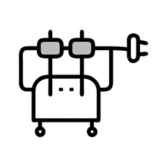 Obraz premium Two grey rectangles on a black background image