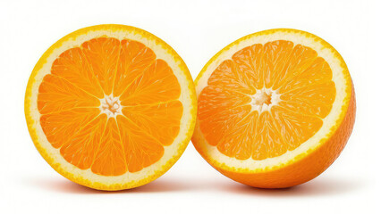 Orange slice isolated png. Sliced orange on transparent background.