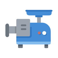 Blue electric meat grinder icon vector illustration design