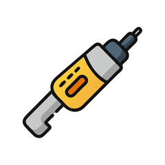 Cartoon Style Tattoo Removal Laser Device Vector Icon