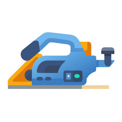 Electric Hand Planer Vector Icon on a Black Background