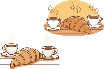 Buttery French Croissant Flaky Crescent Pastry with Layered Butter Dough Authentic Bakery Art