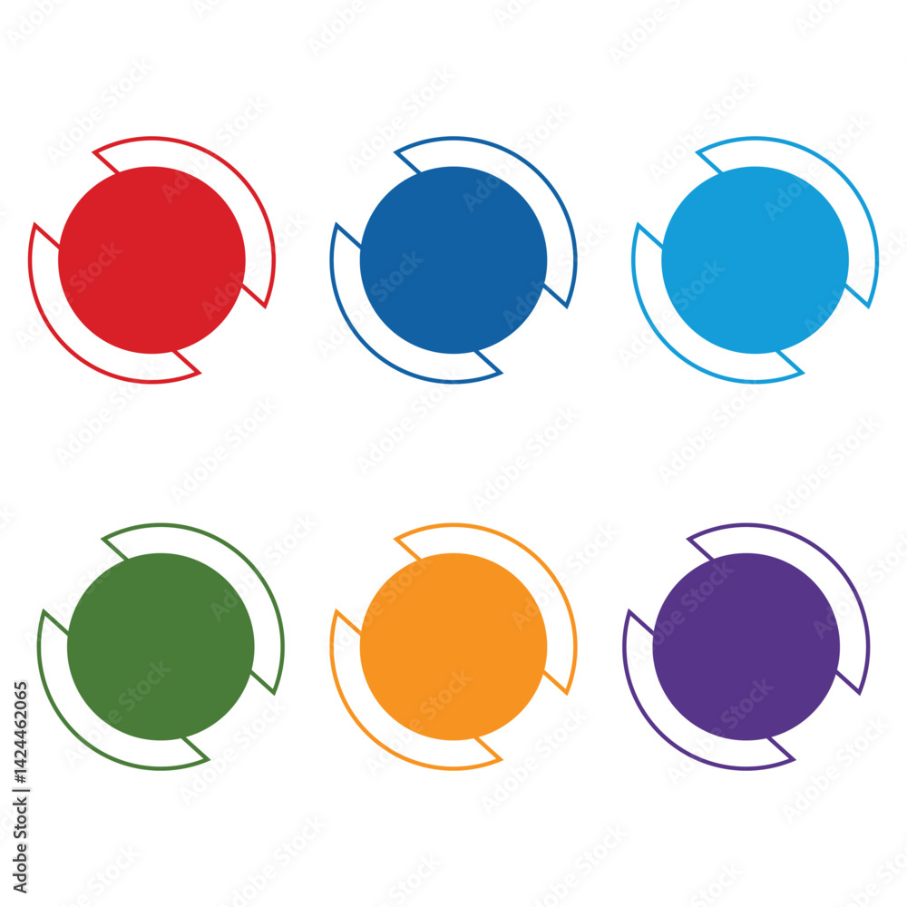 Aufkleber a vibrant vector set features colorful round speech bubble stickers and icons for web communication