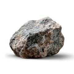 Obraz premium A natural rock, isolated on a clean white background