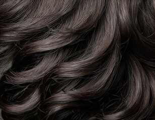 Naklejka premium detailed macro texture of dark curly beard hair showcasing coarse strands and intricate patterns in high resolution