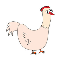 comic cartoon hen