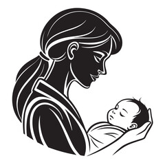 Mother and Baby Silhouette Tender Loving Care