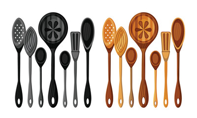 Handcrafted Wooden Spoon Set – Eco-Friendly Kitchen Utensils for Cooking, Serving & Gifting | Rustic Natural Wood Flatware