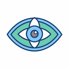 Obraz premium eye icon vector illustration