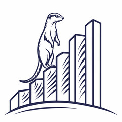 vector illustration of business graph