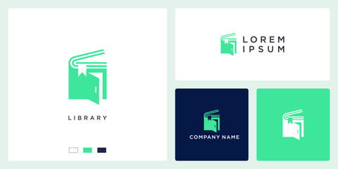 Fototapeta premium Open library logo design template