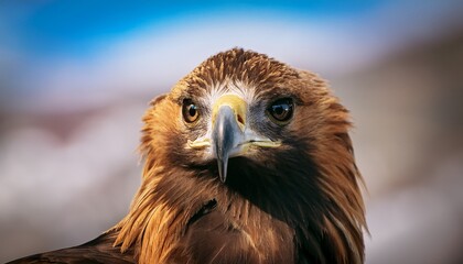 Naklejka premium golden eagle looking at camera