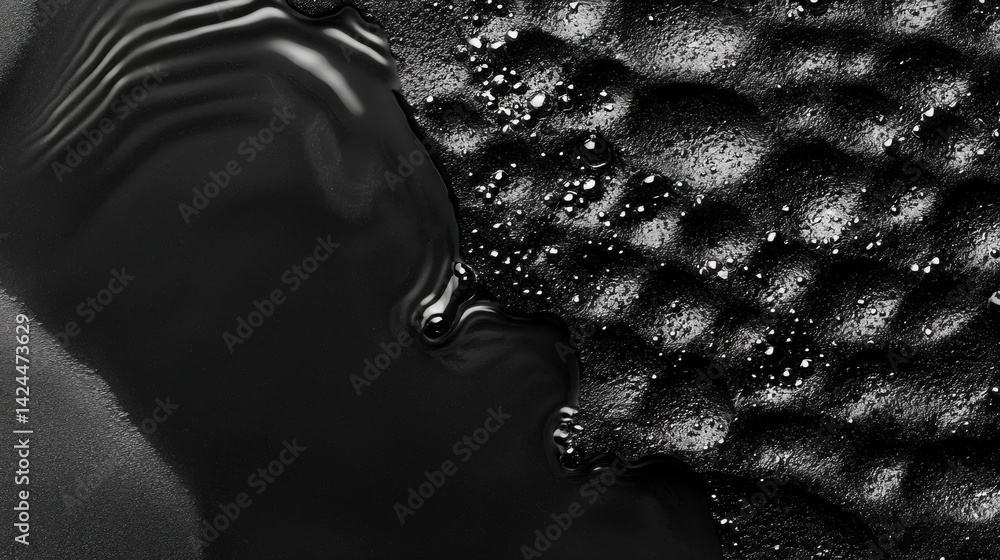 Poster black and white abstract background with a textured surface. the surface appears to be made up of sm