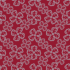 Vintage Floral patterns seamless background border embroidery ethnic batik retro. Flower motifs paisley batik. Blue silhouette watercolour flowers ikat design hand drawn. Vector illustration