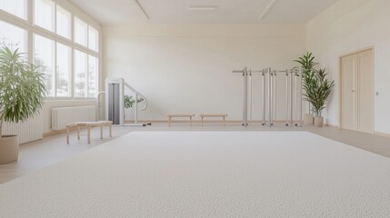 Spacious, bright, light-filled room with accessible features