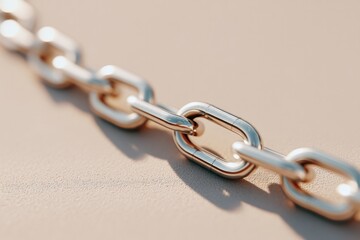 Fototapeta premium minimalistic scene with symbolic juneteenth elements like single broken chain link on neutral background