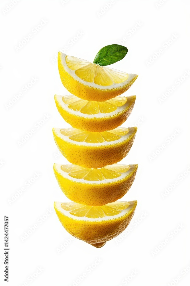 Poster a stack of lemons with one lemon on top.