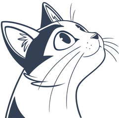 Cute Kitty Vector Art in Flat Style