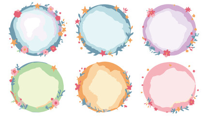 Set of colorful circular design