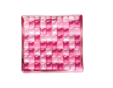 Colorful Pink and White Decorative Tiles in a Geometric Pattern on transparent background